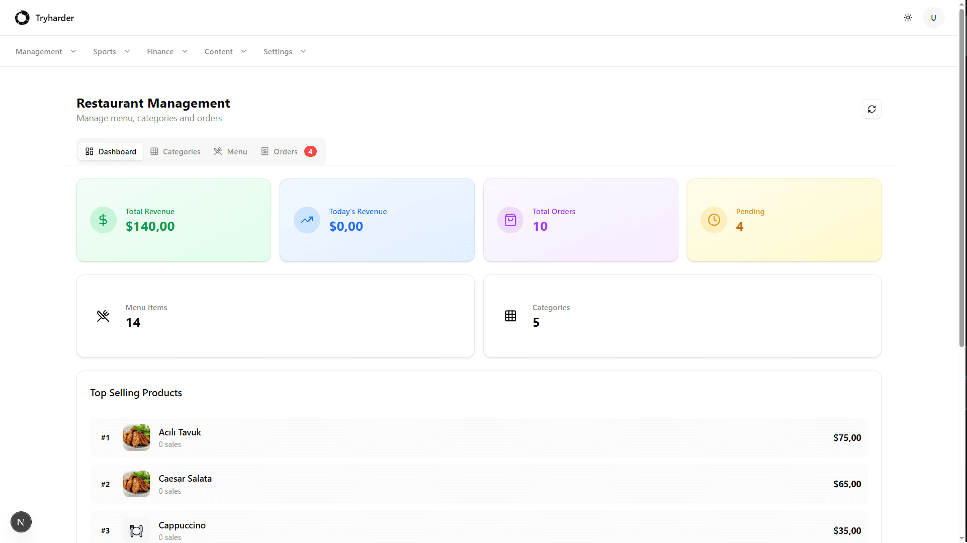 Restaurant Management